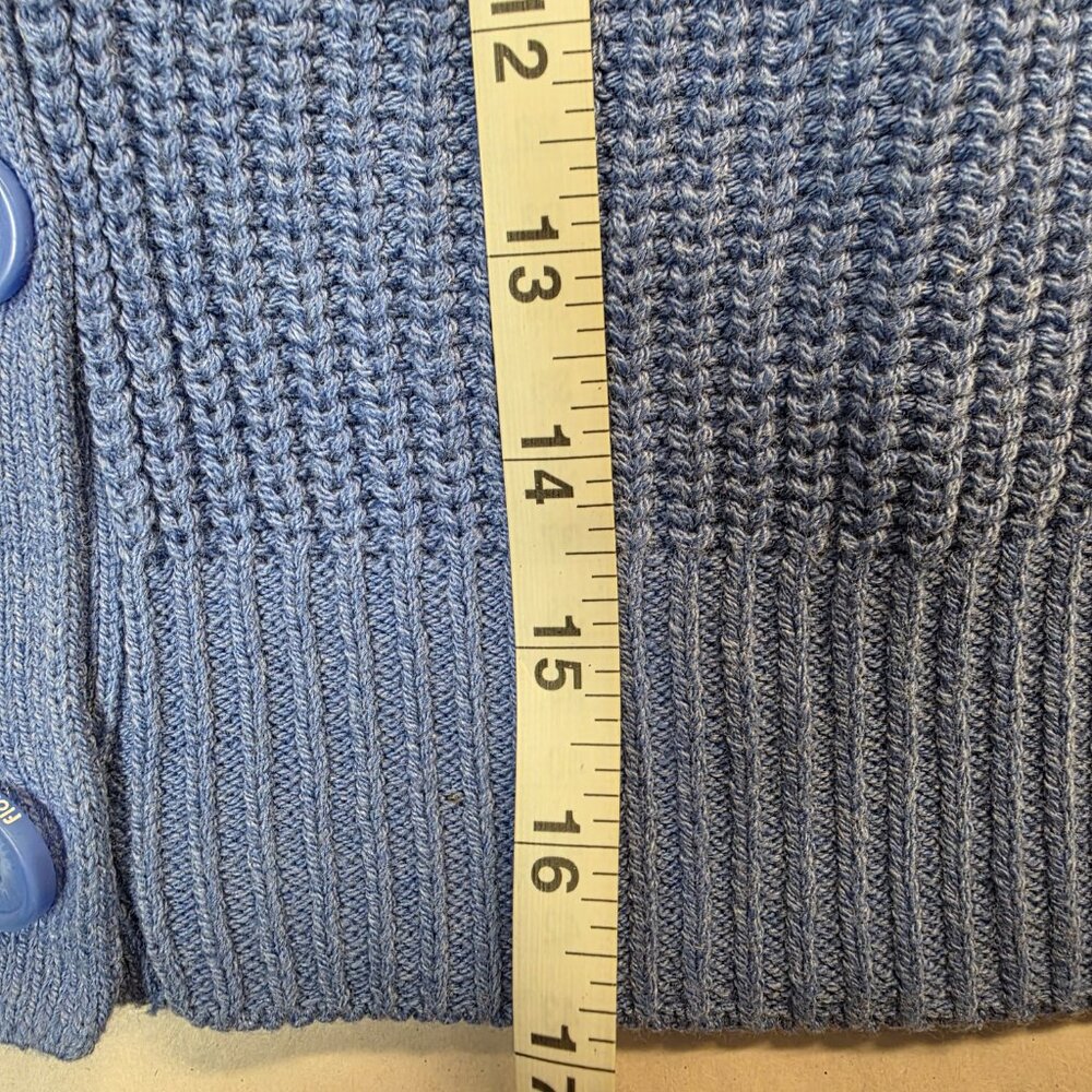 FLORENCE BY MILLS Blue Bright Side Cropped Knit Cardigan Sweater V-Neck XS NWT - Picture 7 of 7